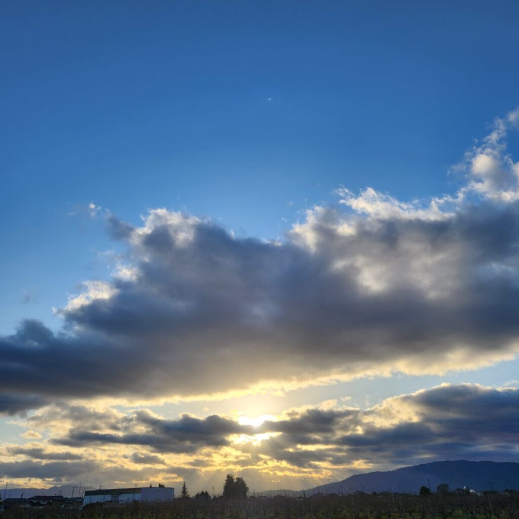 本巣市での夕焼け